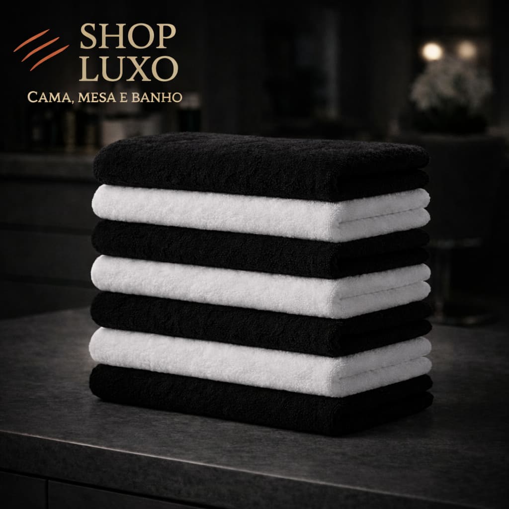 Kit 8 Toalhas de Rosto para Salão Premium 48x70cm – Toque Macio e Super Absorção
