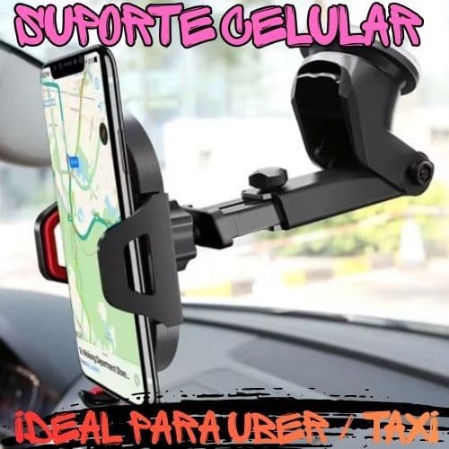 🚗📱 Suporte para Celular Veicular com Trava Automatica 🔒 Ajustavel e Seguro ✨ Ideal para Carro