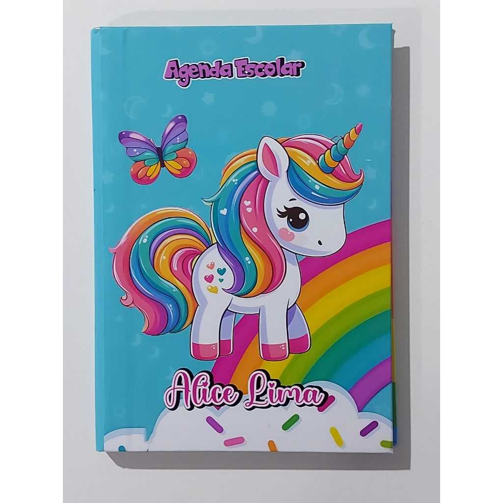 Agenda Escolar Personalizada Nome | Caderno Brochura capa personalizada l fazemos todos temas