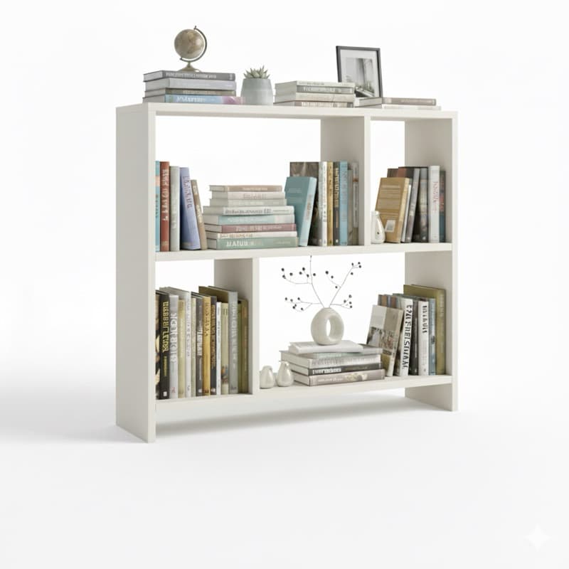 Estante Organizadora De Livros Multiuso Branca Nicho Decorativo Para Sala Quarto Escritório Moderna Resistente Oferta