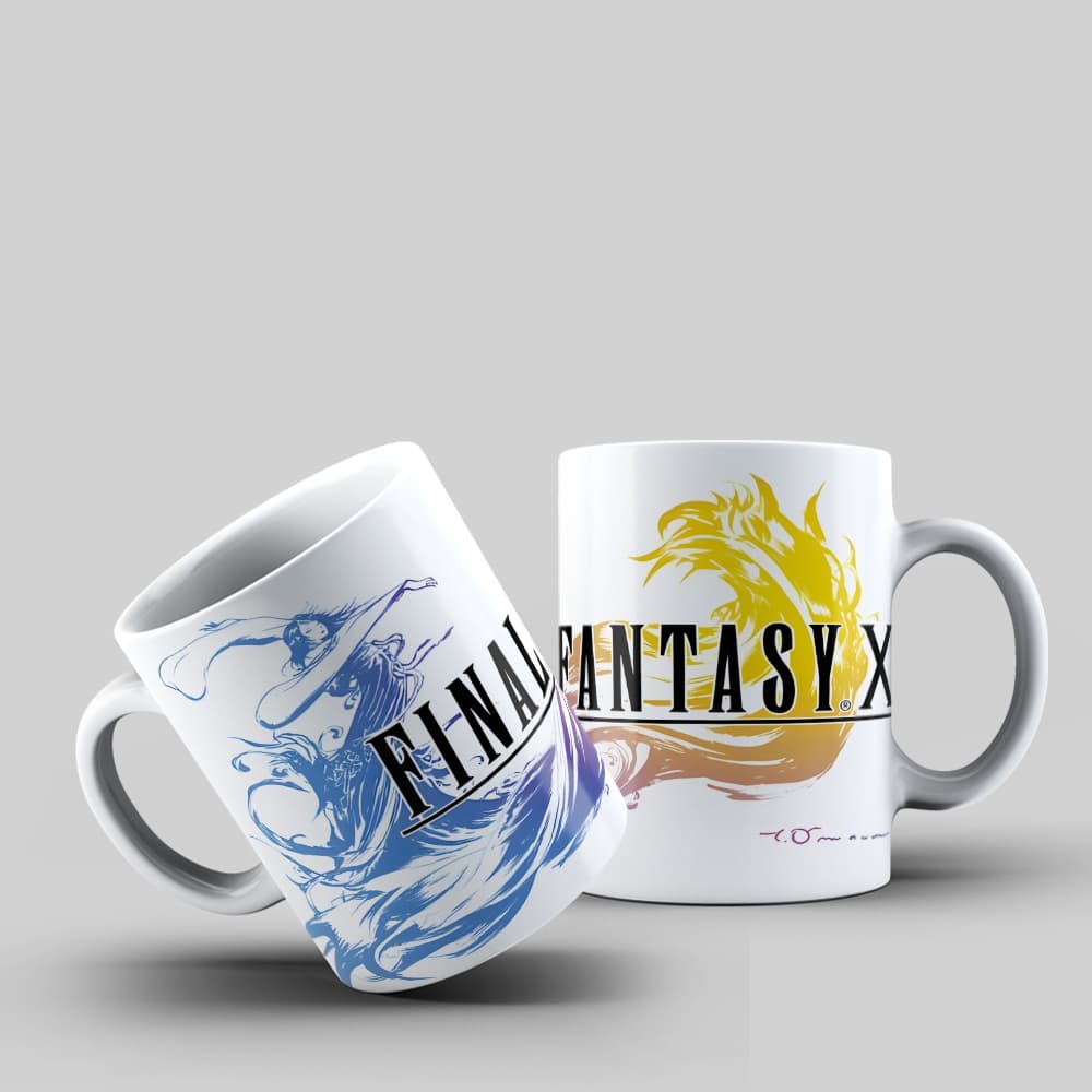 Caneca Xicara Personalizada Final Fantasy X  Yuna Sending Dance Presente Gamer Clássico