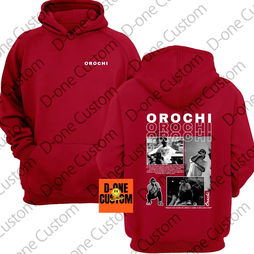 Moletom Estampado Rapper Orochi Vida Cara História de Vida Celebridade Confortável Grosso Rap HipHop