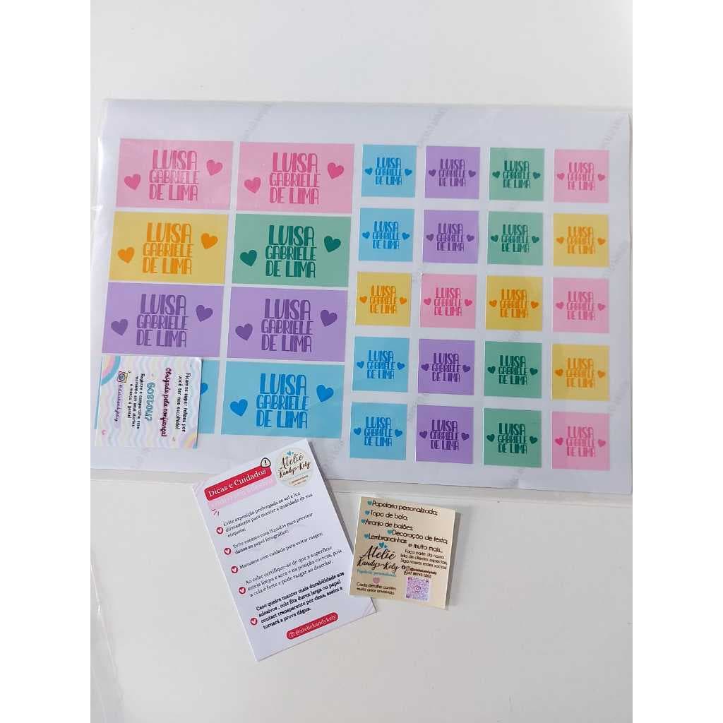 84 etiquetas escolar personalizada /  todos os temas / meninas / meninos / juvenil / kit etiqueta escolar