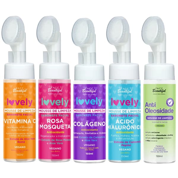 Sabonete Facial Mousse Espuma de Limpeza Demaquilante Face Beautiful 150ml