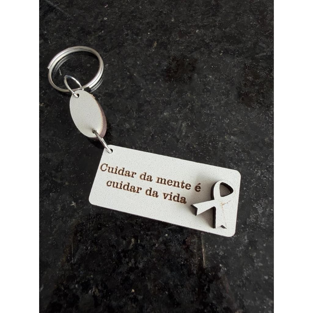 50 Chaveiro Janeiro Branco Saúde Mental CUIDAR DA MENTE É CUIDAR DA VIDA