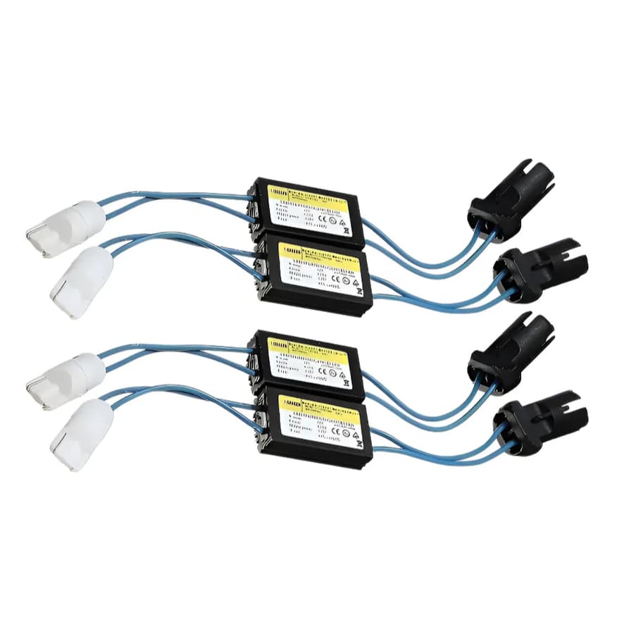 KIT 4 RESISTOR DIODO CANCELLER VEICULAR PARA LAMPADA T10 (2 PARES)