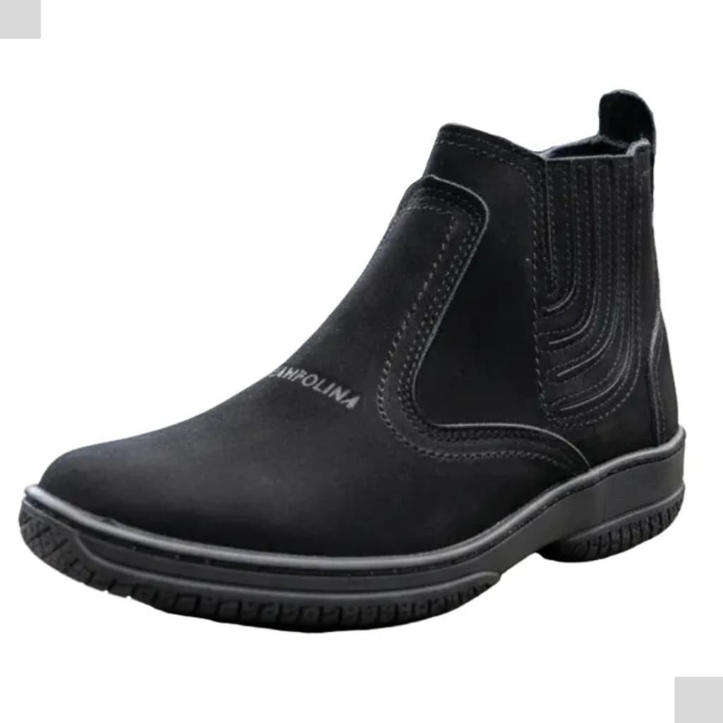 Bota Butina Sapatao Em Couro Nobuck Camurça Legitimo Botina Cowboy Country Rodeio Casual Social 2520