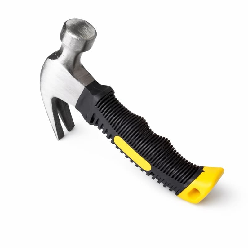 Martelo Mini 15,8cm 6'' Com Cabo Curto Emborrachado Martelinho Pequeno Antideslizante Mini Martelo com Cabo emborrachado