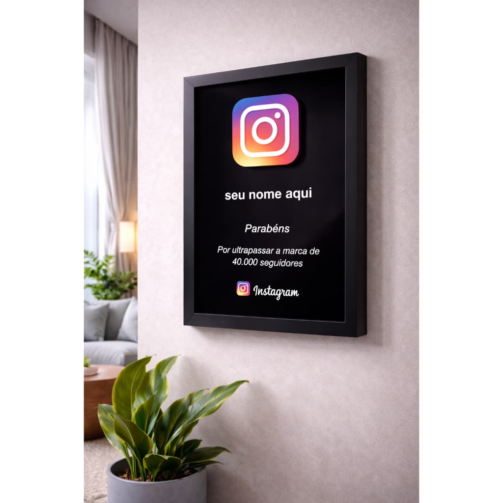 Quadro Inscritos Instagram Personalizado