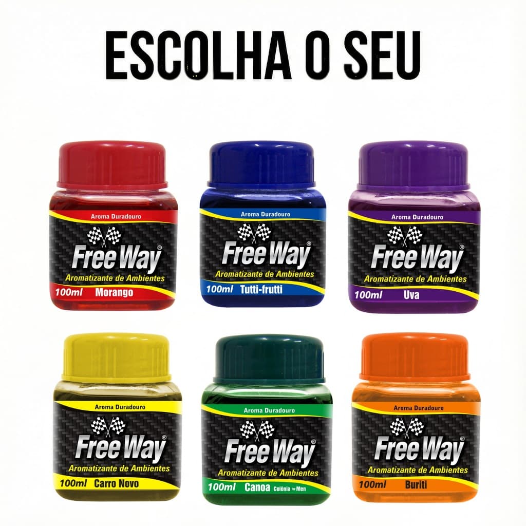 Cheirinho para Carro Free Way– Aromatizante Automotivo, Perfume para Carro (Várias Fragrâncias)