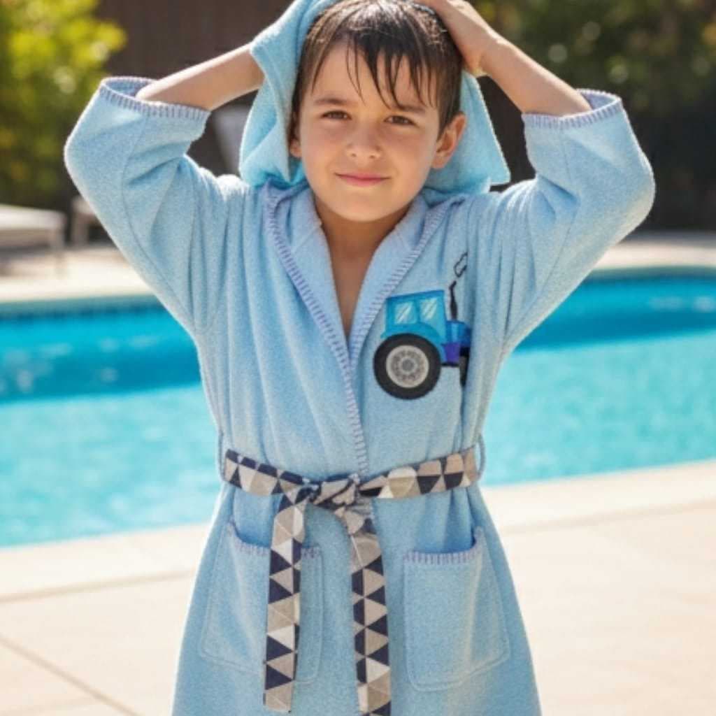 Roupão Tipo Poncho Infantil/Juvenil: Estilo Canga Atoalhada Praia e Natação Com e Sem Capuz