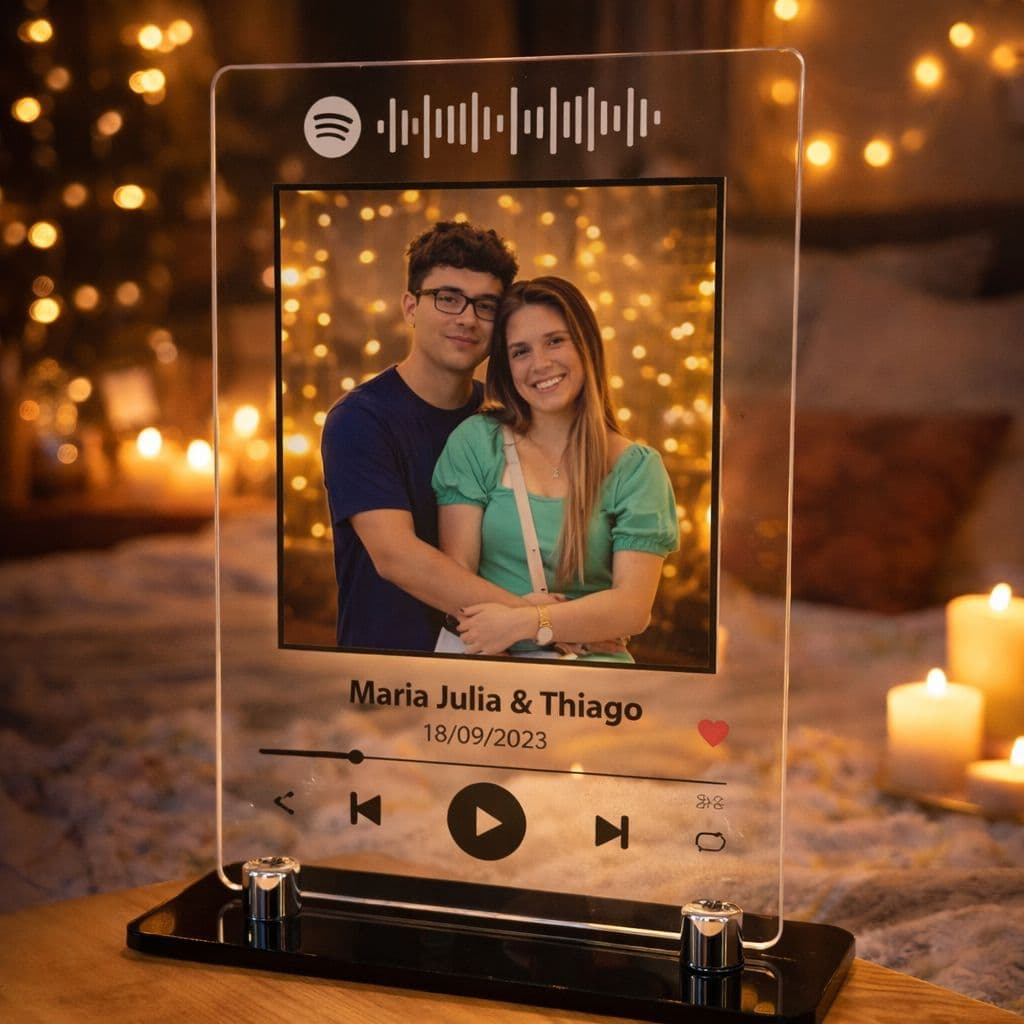 Placa Spotify Interativa Personalizada Com Foto E Música