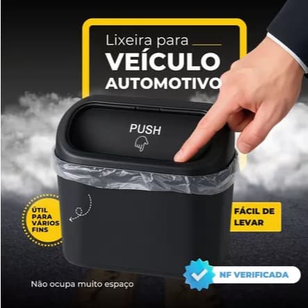 Lixeira Coberta Para Carro Caixa Armazenamento Suspenso Porta Banco Assento Traseira Acessórios