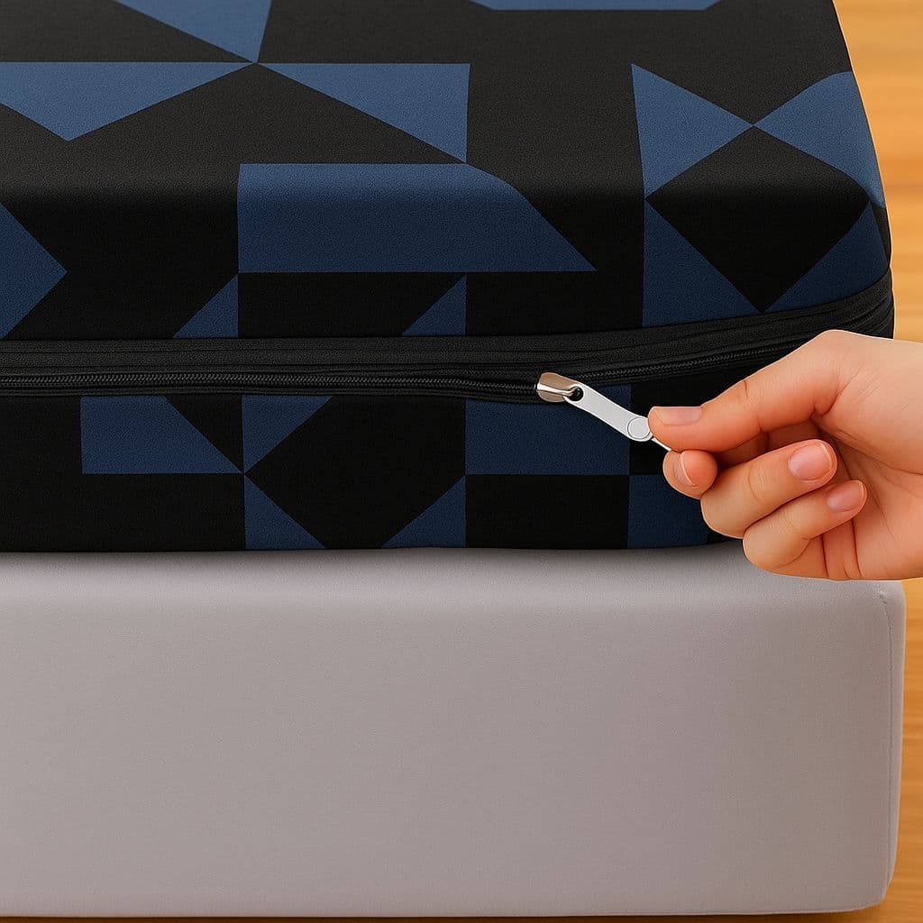 capa para colçhão solteiro de microfibra estampada