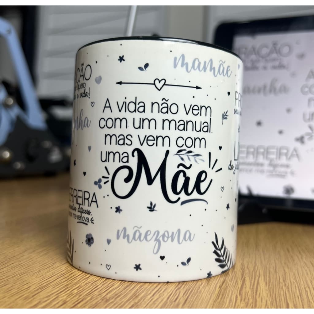Caneca Personalizada Mãe Minimalista Presente Dia das Mães