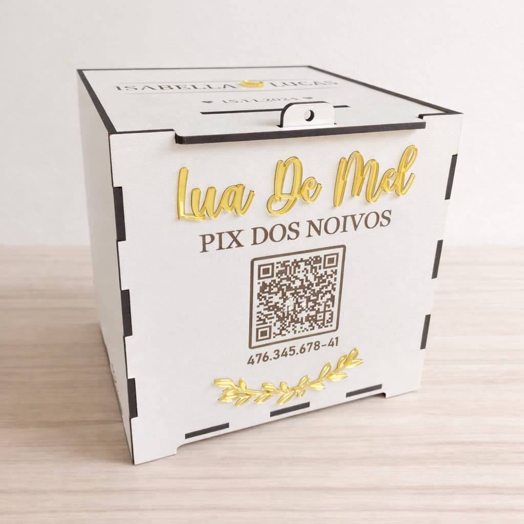 Caixa para Casamento Lua de Mel Gravata Sapatinho da Noiva Personalizada com Nomes e Cores