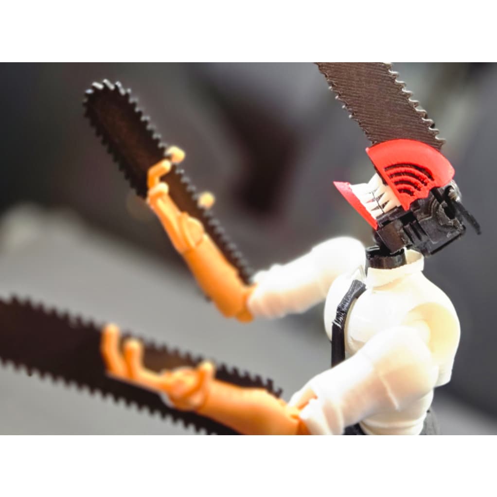 Muggora Boneco Dummy Aritulado Chainsaw Man O HomemMotoserra Varias Poses