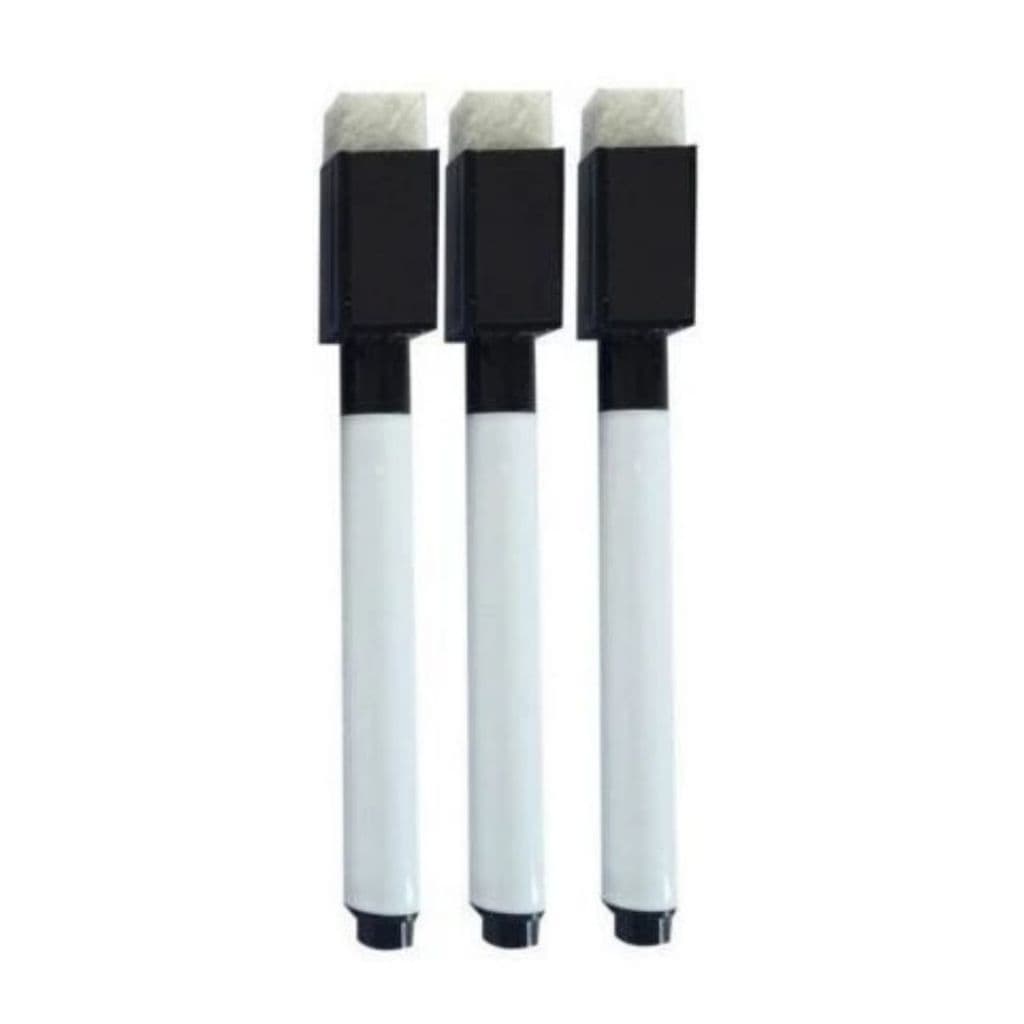 KIT Canetas para Quadro Branco Lousa  Com Apagador E Imã