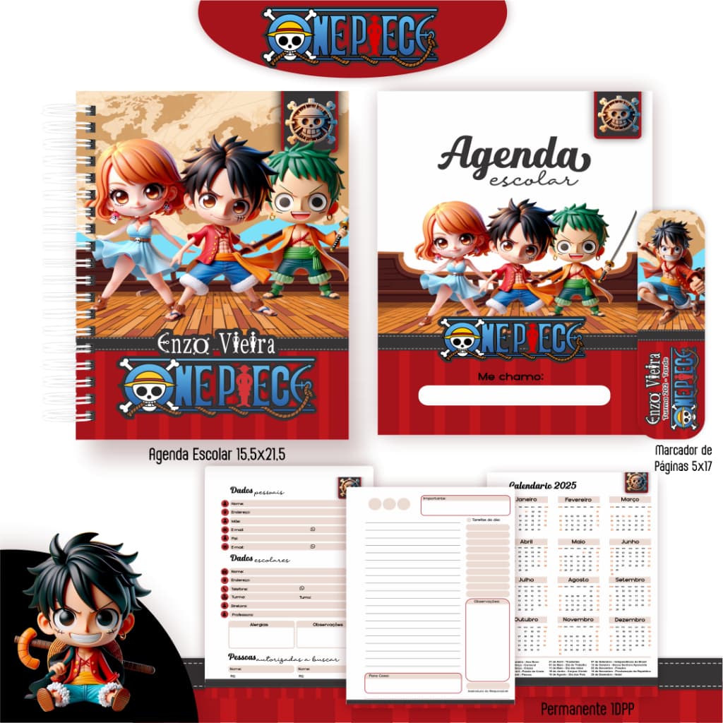 Agenda Escolar 2027 Infantil Personalizada VÁRIOS TEMAS