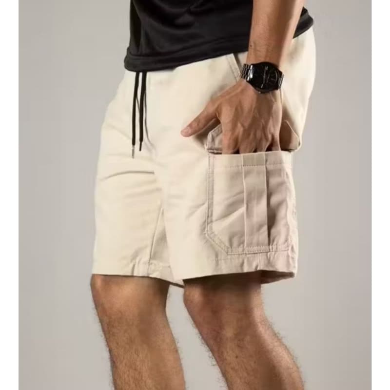 Bermuda Shorts Cargo Masculino Mauricinho Acima do Joelho Premium Bolso Lateral