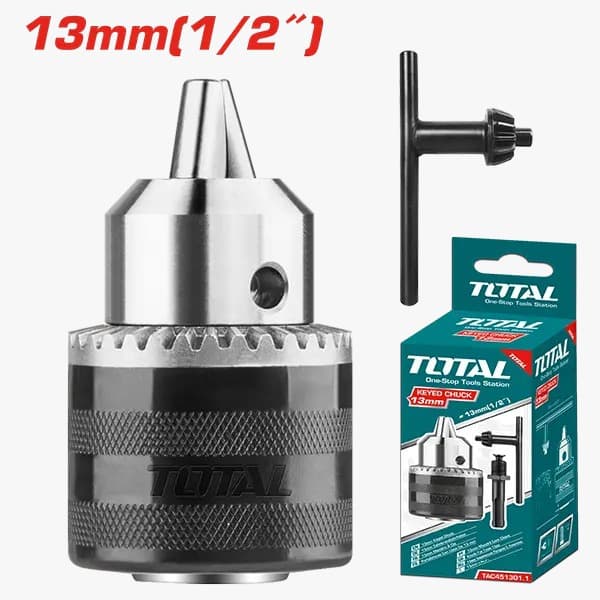 MANDRIL p/ FURADEIRA 1/2" x  20mm  (13mm) C/CHAVE - TOTAL TOOLS