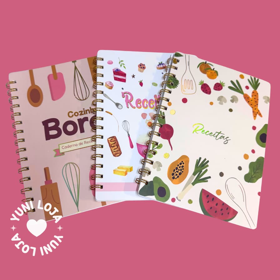 Caderno de Anotações de Receitas A5 80 Folhas - Meu Caderno de Receitas