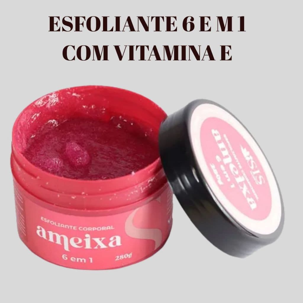 Esfoliante Corporal de Ameixa 6 em 1-Limpa, Esfolia, Hidrata, Perfuma e Suaviza a Pele  ISIS MAKEUP