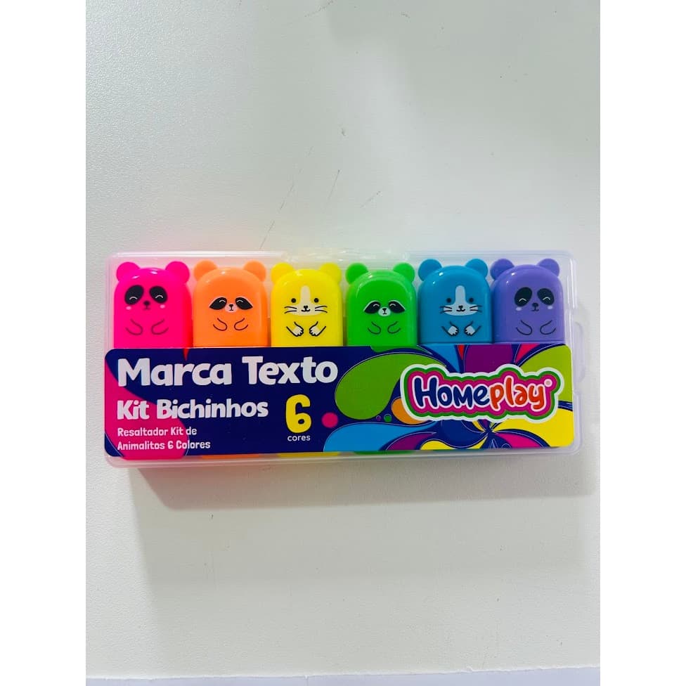 Marca Texto 6 cores bichinho cute