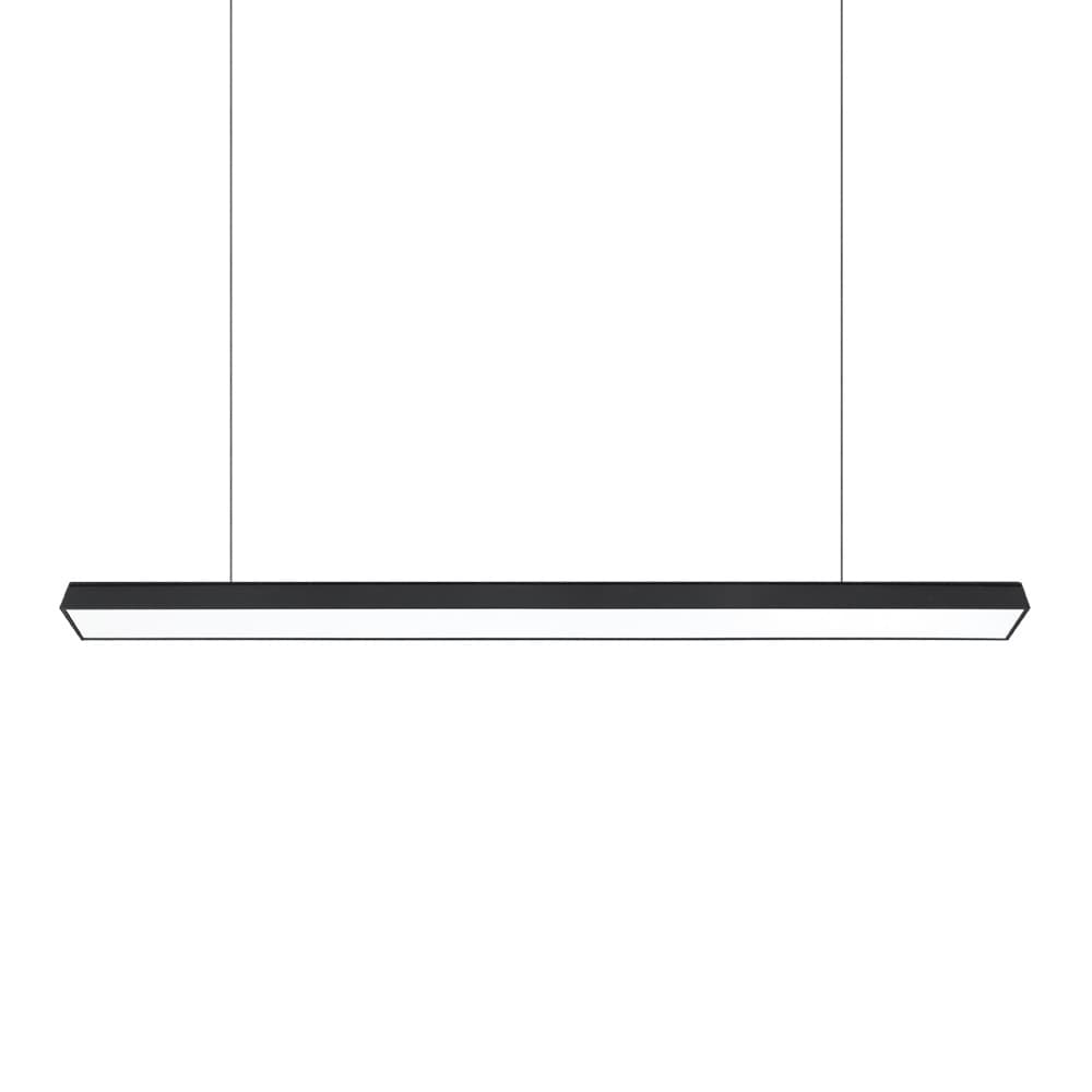 Luminária Pendente LED Linear Office Preta 30W 111cm 3000K Bivolt