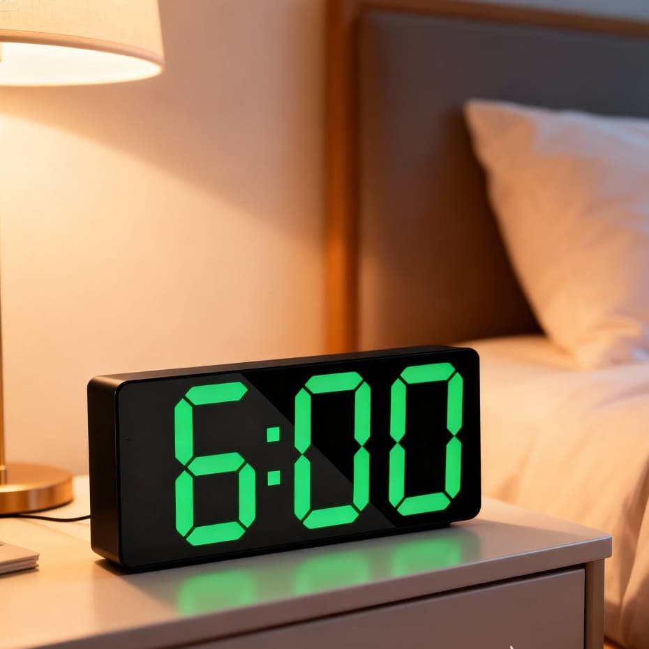 Relógio de Mesa Digital Full Led Inteligente Com Despertador Alarme Temperatura e Soneca -verde