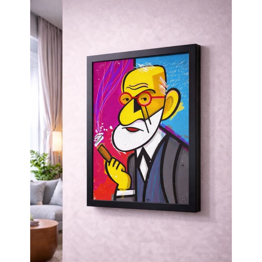 Quadro Sigmund Freud art Psicanálise Psicologia A4 21x30 cm
