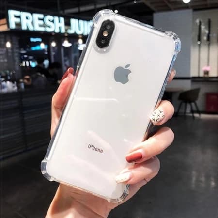 Capa Capinha iPhone XS Transparente Anti Quedas Não Amarela Facilmente Flexível Bordas Reforçadas Resistente e Durável