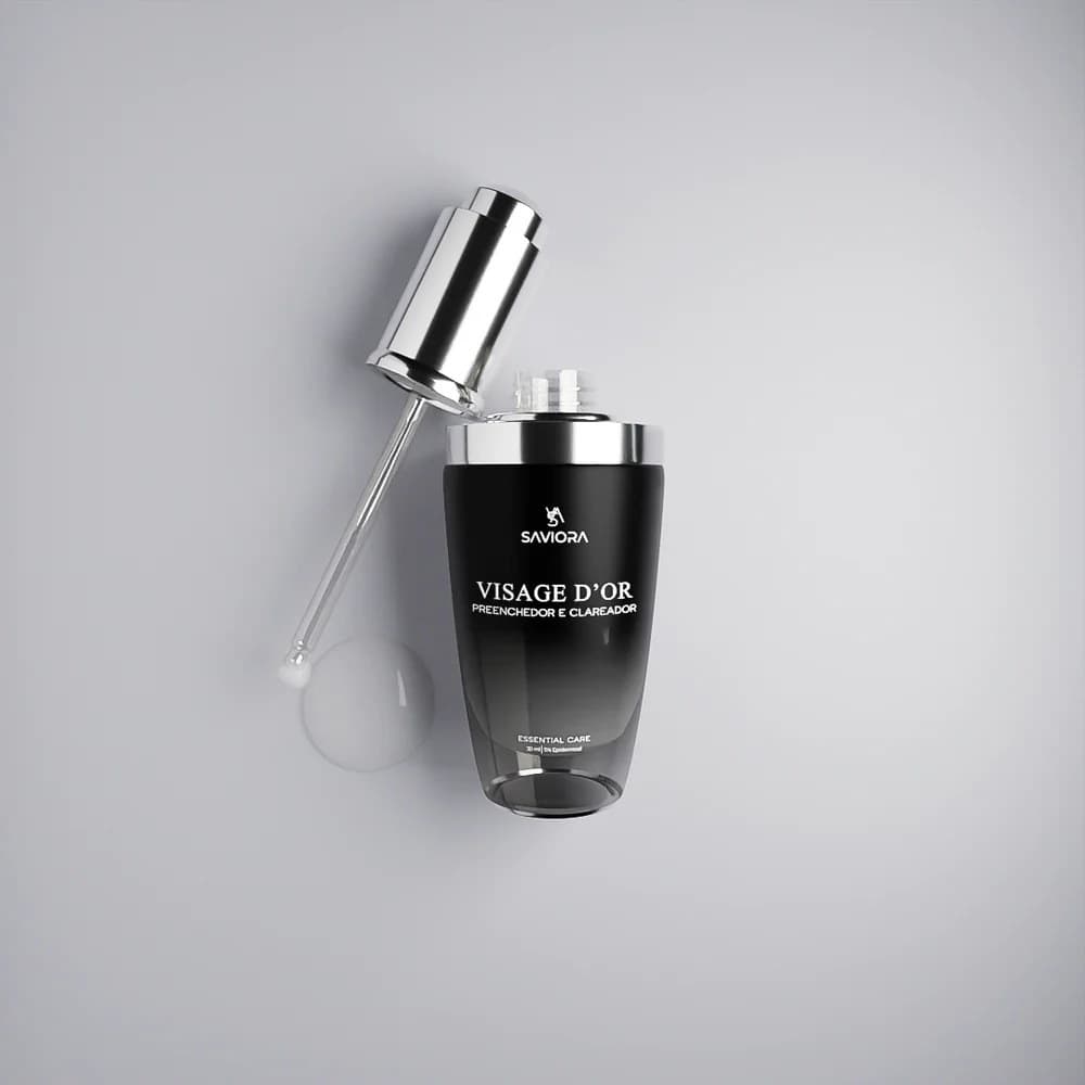 Sérum Facial Visage D’Or SaviorA Anti-Idade Clareador Preenchedor Hidrata Ilumina Pele Glow 30ml