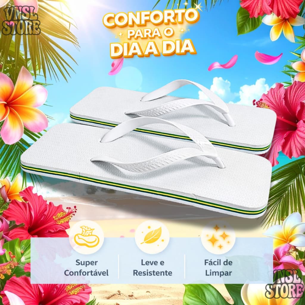 Chinelo Quadrado Japonês Masculino e Feminino com Filete Lateral Estiloso e Confortável – Várias Cores