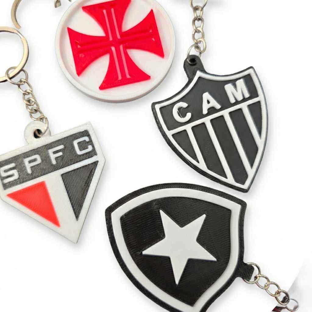 CHAVEIROS DE TIMES DE FUTEBOL – MODELOS EXCLUSIVOS EM 3D Cruz de Malta / São Paulo / Botafogo / Atlético Mineiro