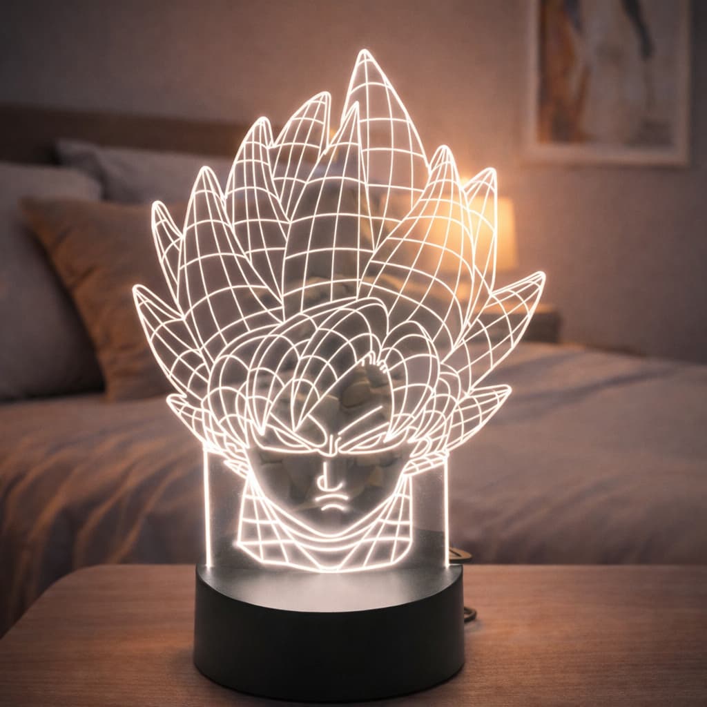 Luminária LED 3D de Mesa /Decoração Luz noturna Goku Dragon Ball