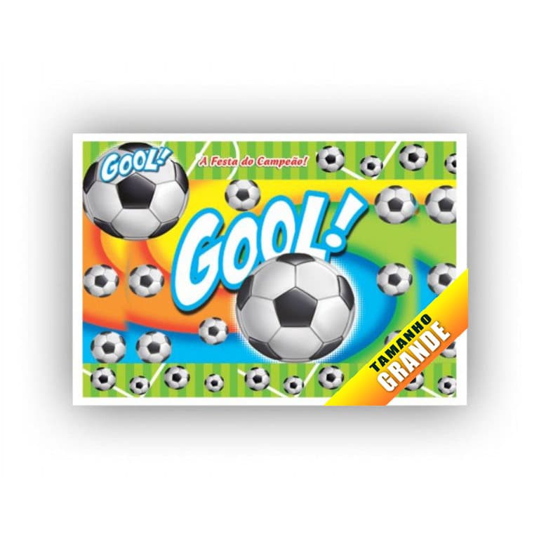 PApel Arroz Futebol Bola para Bolo Grande 30x40cm Personalizado