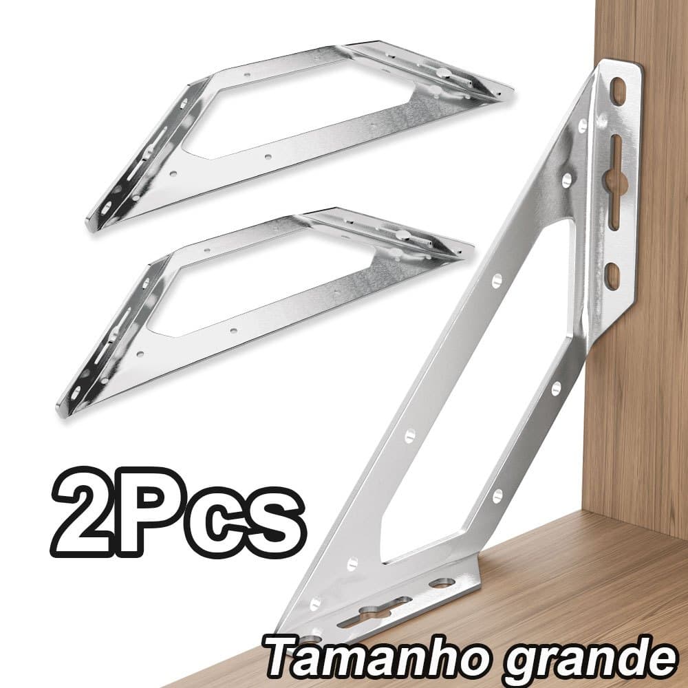 Kit Conector Canto Aço Inoxidável Para Móveis Univers Suporte Para Cantos