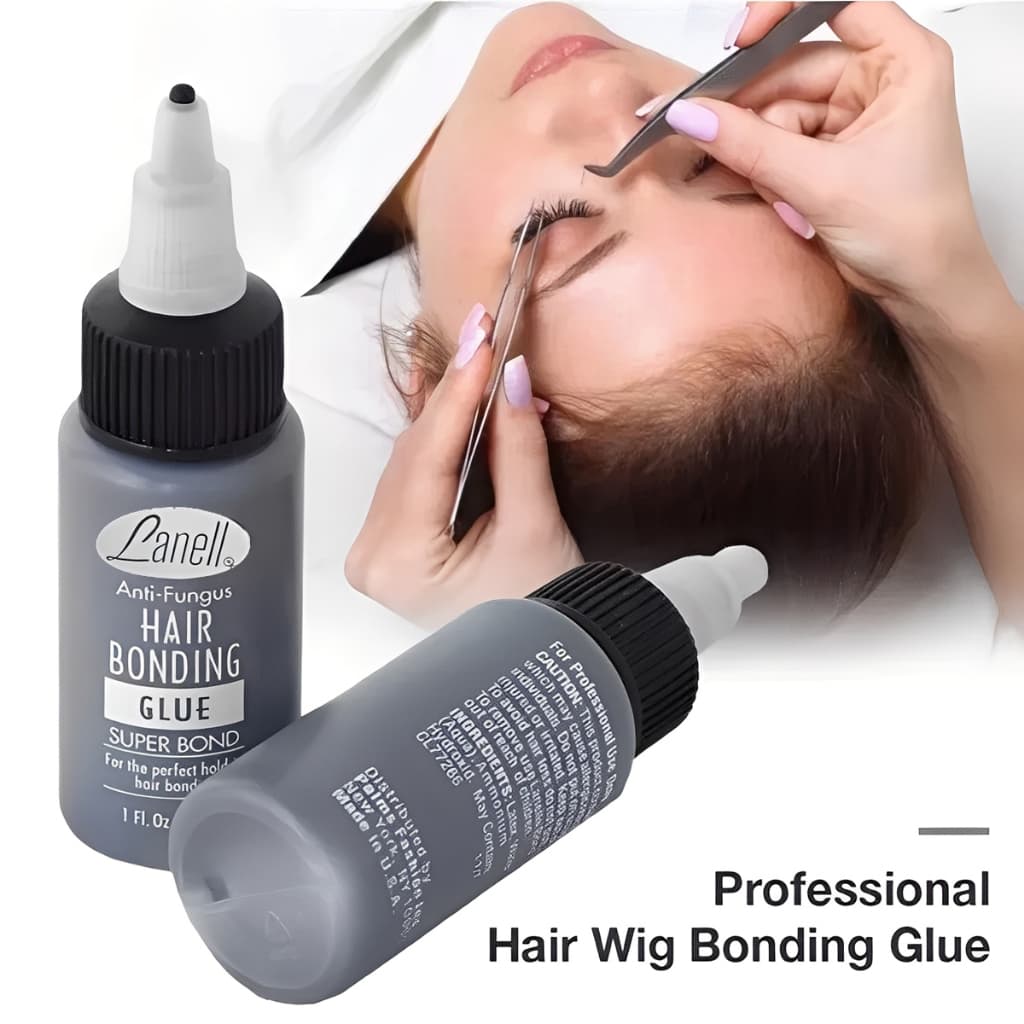 Cola Lanell 30ml/Cola Para Cabelo e Cílios Com Ação Anti/Funguse Super Fixação