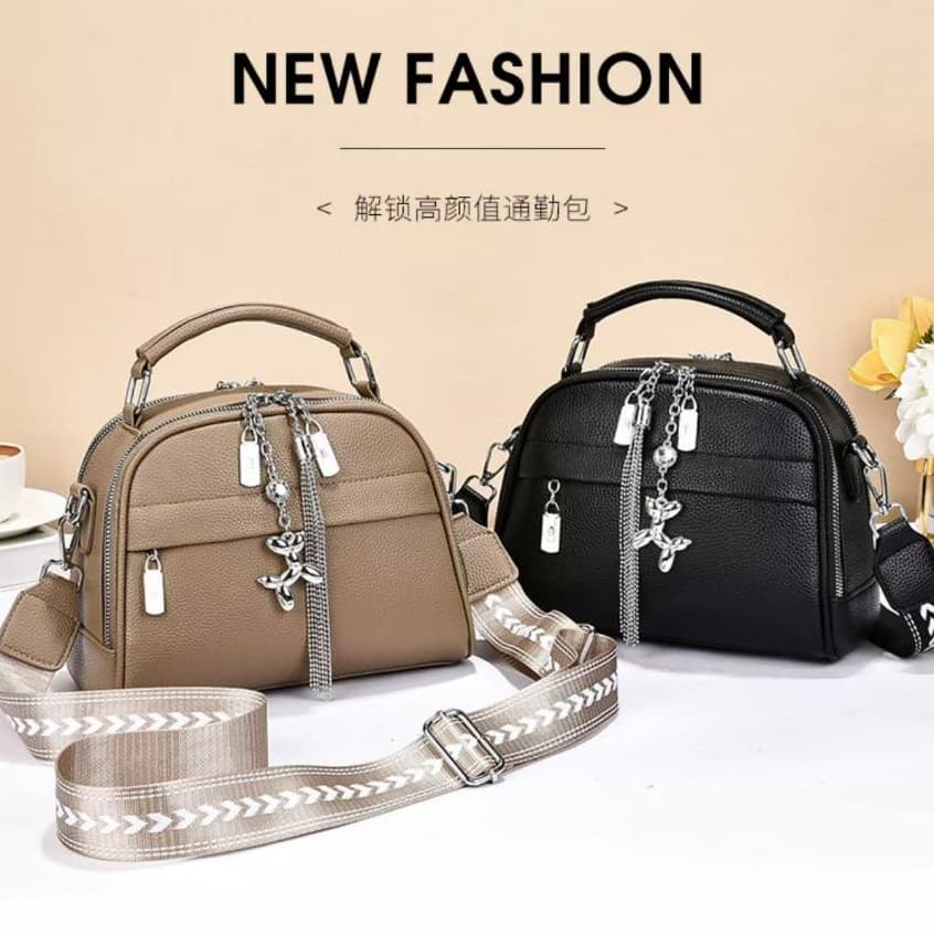 Bolsa Feminina Transversal Portátil Simples Versátil Medio Blogueira 2Alças(DX32624)