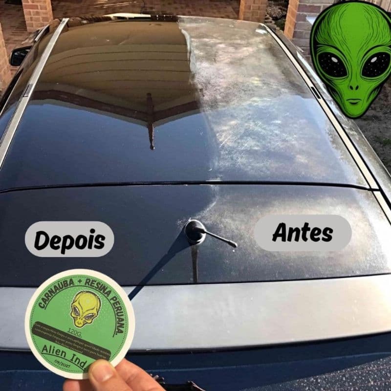 Cera Espelhamento Tira Verniz Queimado Riscos Carnaúba Automotiva Alien Ind