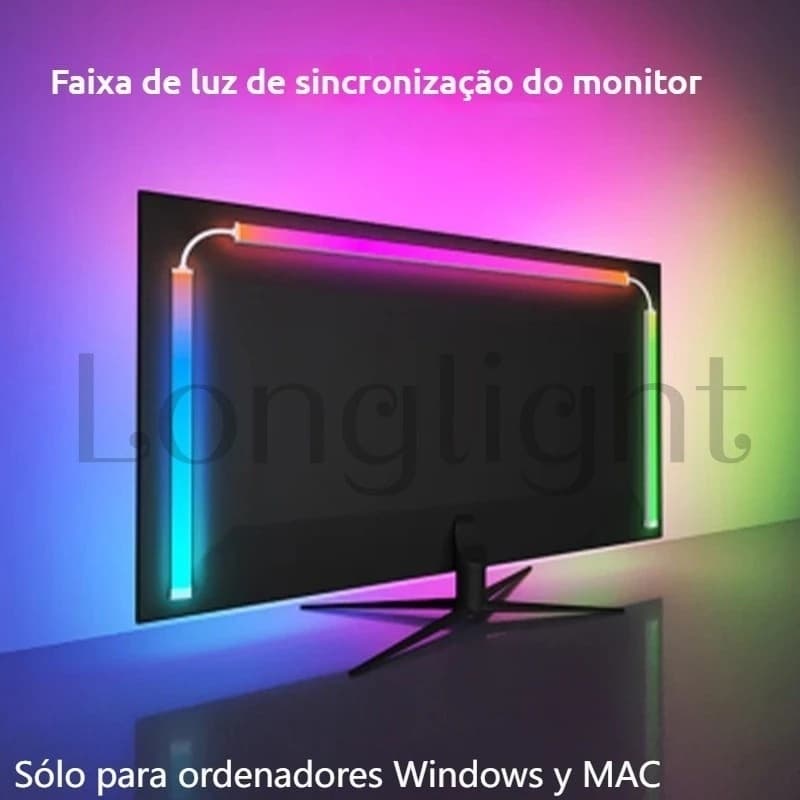 Fita De Luz De Sincronização De Tela De Computador RGB De Imersão USB 5V Dream Color PC Backlight Pickup Light