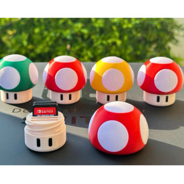 Case para Jogos Nintendo Switch (Edição Cogumelo Mario) - Porta Cartão porta jogos