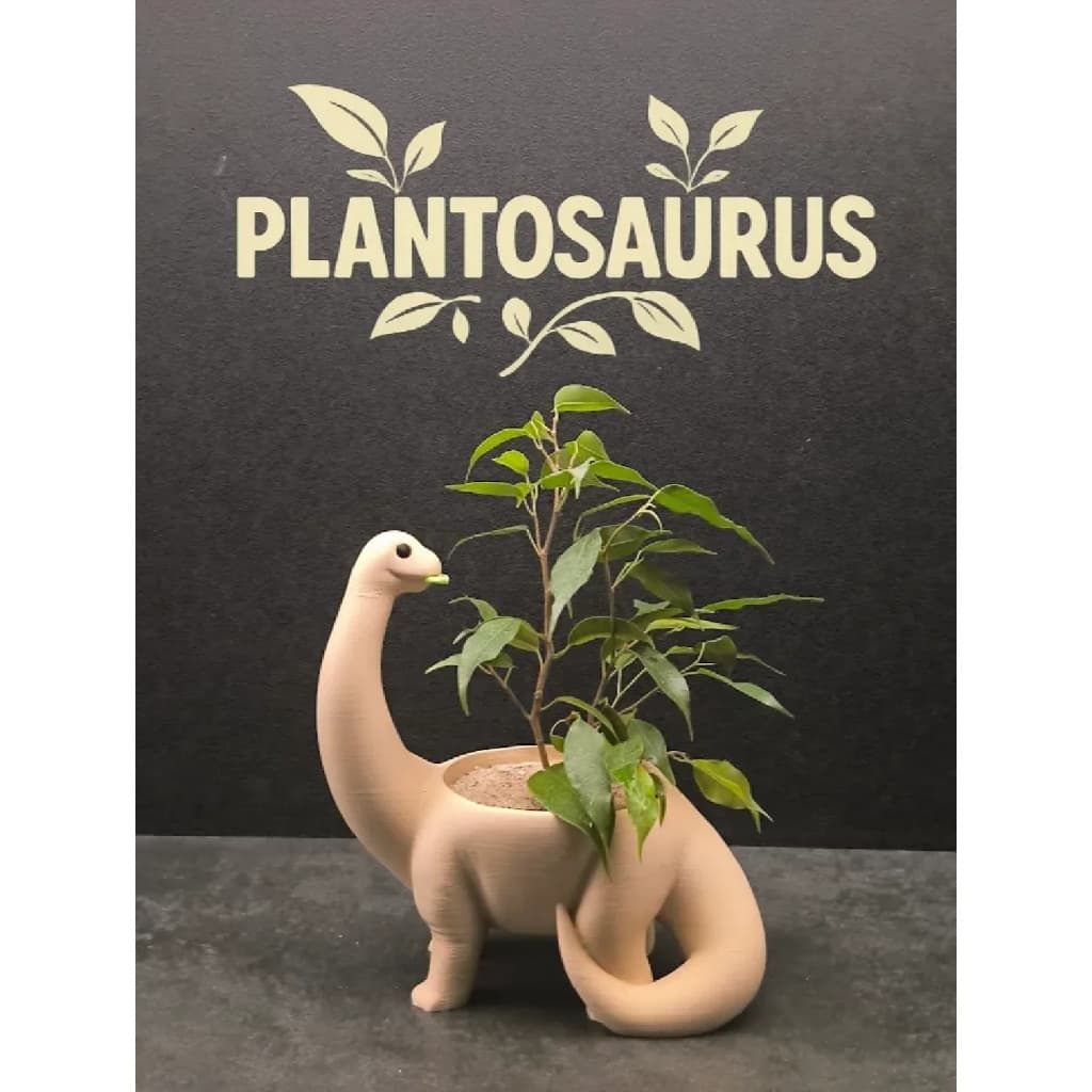 Vaso Decorativo Dinossauro | Plantosaurus | Impresso em 3D | Enfeite Criativo para Plantas