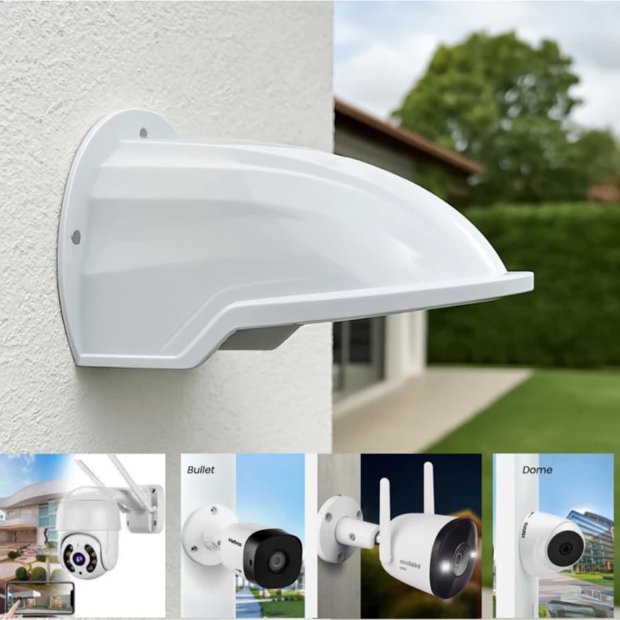 Protetor Para Camera De Segurança WiFi Bullet Dome Cftv Sol Chuva