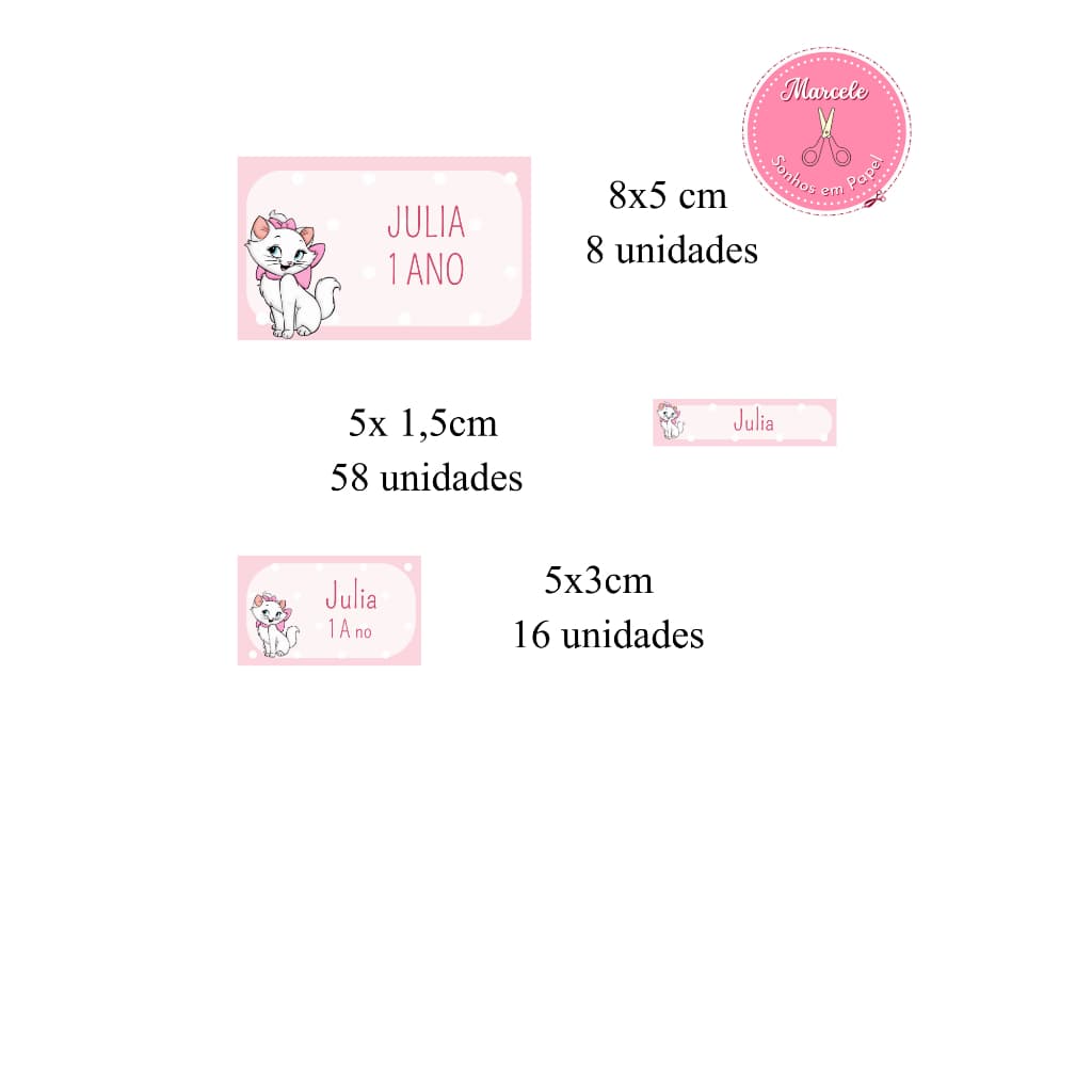 Kit de Etiquetas Escolares Personalizadas - 82 ETIQUETAS ESCOLARES PERSONALIZADAS- Personalizads em todos os temas