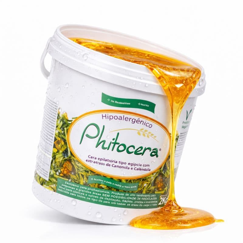 PHITOCERA Cera Depilatória Uso profissional Phito cera 2kg hidrossoluvel e vegana