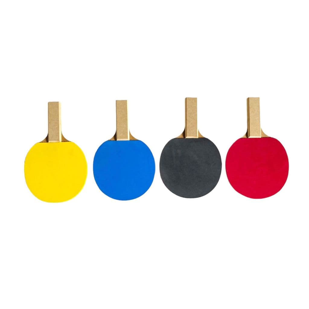 Raquete tênis de mesa emborrachado cores par
