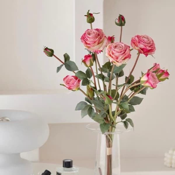 Galho de rosas 72CM  Artificiais com borda queimada de alta arranjo decoracao de casa e sala cozinhas para vasos