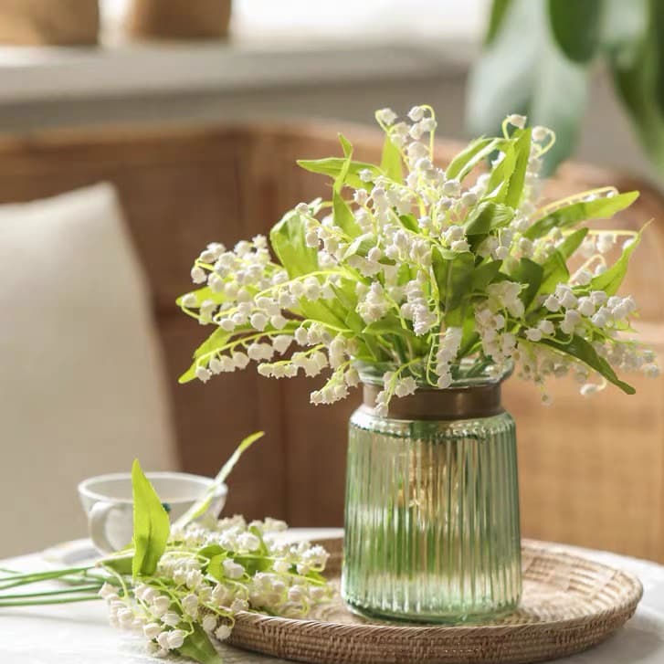 lírio do vale 32cm sinos de vento Artificiais decoração de sala quarto de casa sinos de vento para casamento